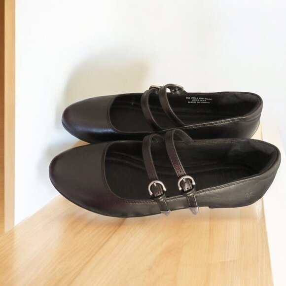 FRYE - Carson Multi Mary Jane Flats -Black - Women Size 8 - New in Box - Picture 1 of 16